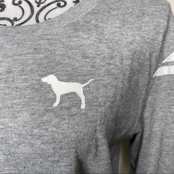 Victoria Secret’s PINK Gray 3/4 Sleeve T-Shirt Medium - Picture 6 of 9
